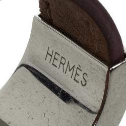 Pre Owned Hermes Collier de Chien Leather Ring Size 57