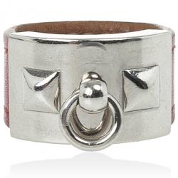 Pre Owned Hermes Collier de Chien Leather Ring Size 57
