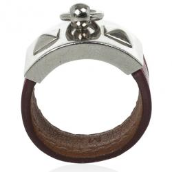 Pre Owned Hermes Collier de Chien Leather Ring Size 57