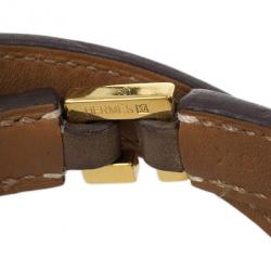 Pre Owned Hermes Rivale Double Tour Leather Bracelet