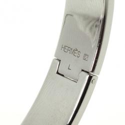 Pre Owned Hermes Clic H Orange Enamel Bracelet