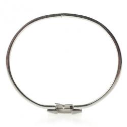 Pre Owned Hermes Orange Enamel Clic H Bracelet