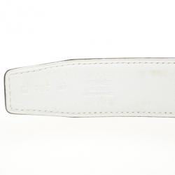 Pre Owned Hermes Brown Leather H Logo Constance Belt 97 CM