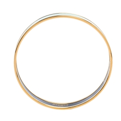 Pre Owned Hermes Turquoise Printed Enamel Gold Plated Narrow Bangle Bracelet