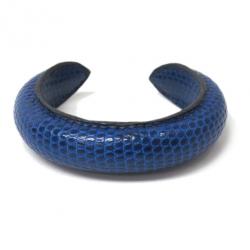 Pre Owned Hermes Lizard Blue Bangle 