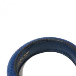 Pre Owned Hermes Lizard Blue Bangle 