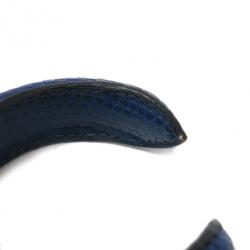 Pre Owned Hermes Lizard Blue Bangle 
