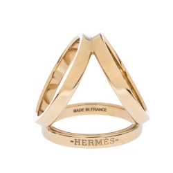 Pre Owned Hermes Trio Permabrass Scarf Ring