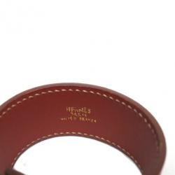 مملوكة مسبقًا Hermès Brown Veau Leather Bracelet