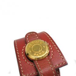 مملوكة مسبقًا Hermès Brown Veau Leather Bracelet