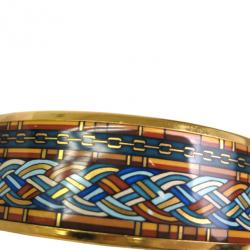 مملوكة مسبقًا Hermes Cloisonné Metal Blue Bangle