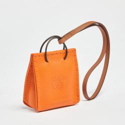 Pre Owned Hermes Milo Leather Shopping Bag Charm