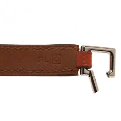 مملوكة مسبقًا Hermes Rivale Double Tour Orange Bracelet M
