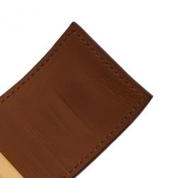 Pre Owned Hermes Collier de Chien Brown Alligator Cuff Bracelet L