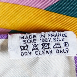 Pre Owned Hermes Multicolor Le Fil D'ariane Printed Silk Square Scarf