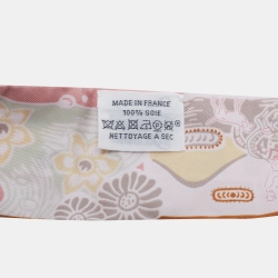 Hermes Pink Silk Bingata Vieux Rose Vert De Twilly Scarf