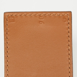 Pre Owned Hermes White/Natural Epsom and Swift Leather Collier de Chien Medor Belt 90CM