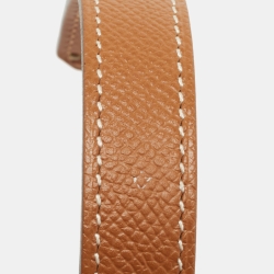 Pre Owned Hermes Gold Epsom Leather Kelly Belt 