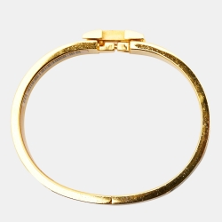 Pre Owned Hermes Clic H Enamel Gold Plated Bracelet