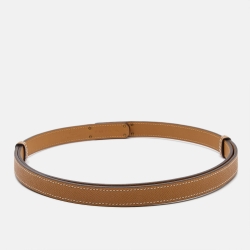 Pre Owned Hermès  Gold Epsom Leather Gold Tone Finish Kelly 18 Belt Adjustable