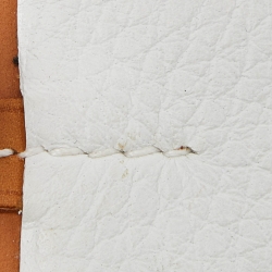 Pre Owned Hermes Blanc Taurillon Clemence Leather Etriviere Belt 90 CM