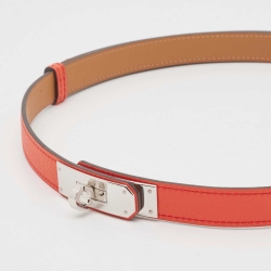 Pre Owned حزام هيرمس كيلي جلد ابسوم وردي 