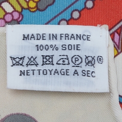 Hermes Cream La Patisserie Francaise Silk Scarf