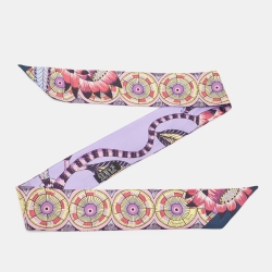 Hermès Purple Silk Savana Dance Twilly