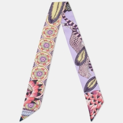 Hermès Purple Silk Savana Dance Twilly