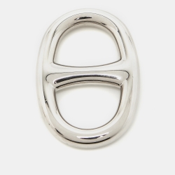 مملوكة مسبقًا Hermès Chaine d'Ancre Silver Tone Scarf Ring