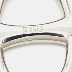 مملوكة مسبقًا Hermès Chaine d'Ancre Silver Tone Scarf Ring