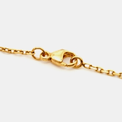 مملوك ة مسبقًا Hermès Pop H Enamel Gold Plated Pendant Necklace