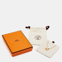 مملوكة مسبقًا Hermès Pop H Enamel Gold Plated Pendant Necklace