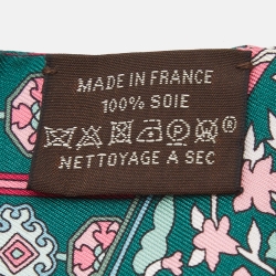 Pre Owned Hermes Teal Green Tapis Persans Silk Twilly 