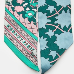 Pre Owned Hermes Teal Green Tapis Persans Silk Twilly 