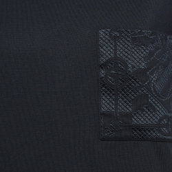 Hermes Black Embroidered Pocket Cotton T-Shirt M