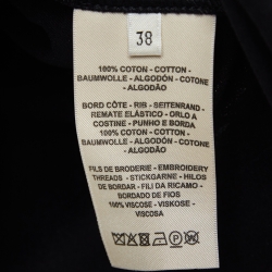 Hermes Black Embroidered Pocket Cotton T-Shirt M