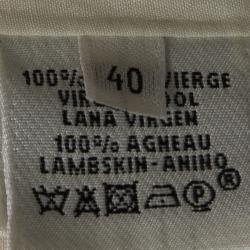 Hermes Cream Wool Waistcoat M