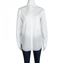 Hermes White Cotton Long Sleeve Button Front Shirt M