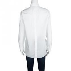 Hermes White Cotton Long Sleeve Button Front Shirt M