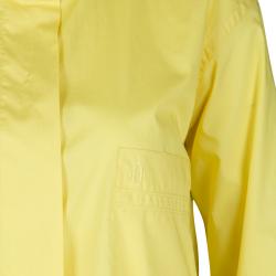 Hermes Yellow Cotton Long Sleeve Button Front Shirt M