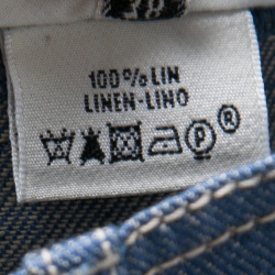 Hermes Blue Linen High Waist Flared Pants M