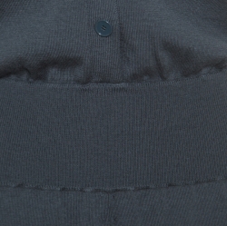 Hermes Teal Blue Cashmere Cinched Waist Button Front Jumpsuit M