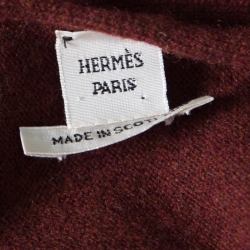 Hermes Brown Cashmere Dolman Sleeve Cropped Sweater M