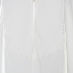 مملوكة مسبقًا Hermes Off White Cotton Embroidered Pocket Detail Sleeveless Tunic Dress M