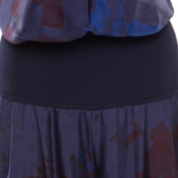 Hermes Dark Blue Pavois Flag Print Silk Halter Top and Trousers Set M