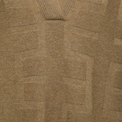 Hermes Brown Textured Wool Top & Pants Set M