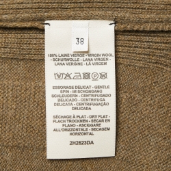 Hermes Brown Textured Wool Top & Pants Set M