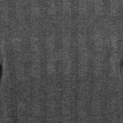 Hermes Grey Patterned Wool Knit Sweater M