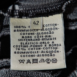 Pre Owned Hermes Black Jacquard Knit Mini Dress L